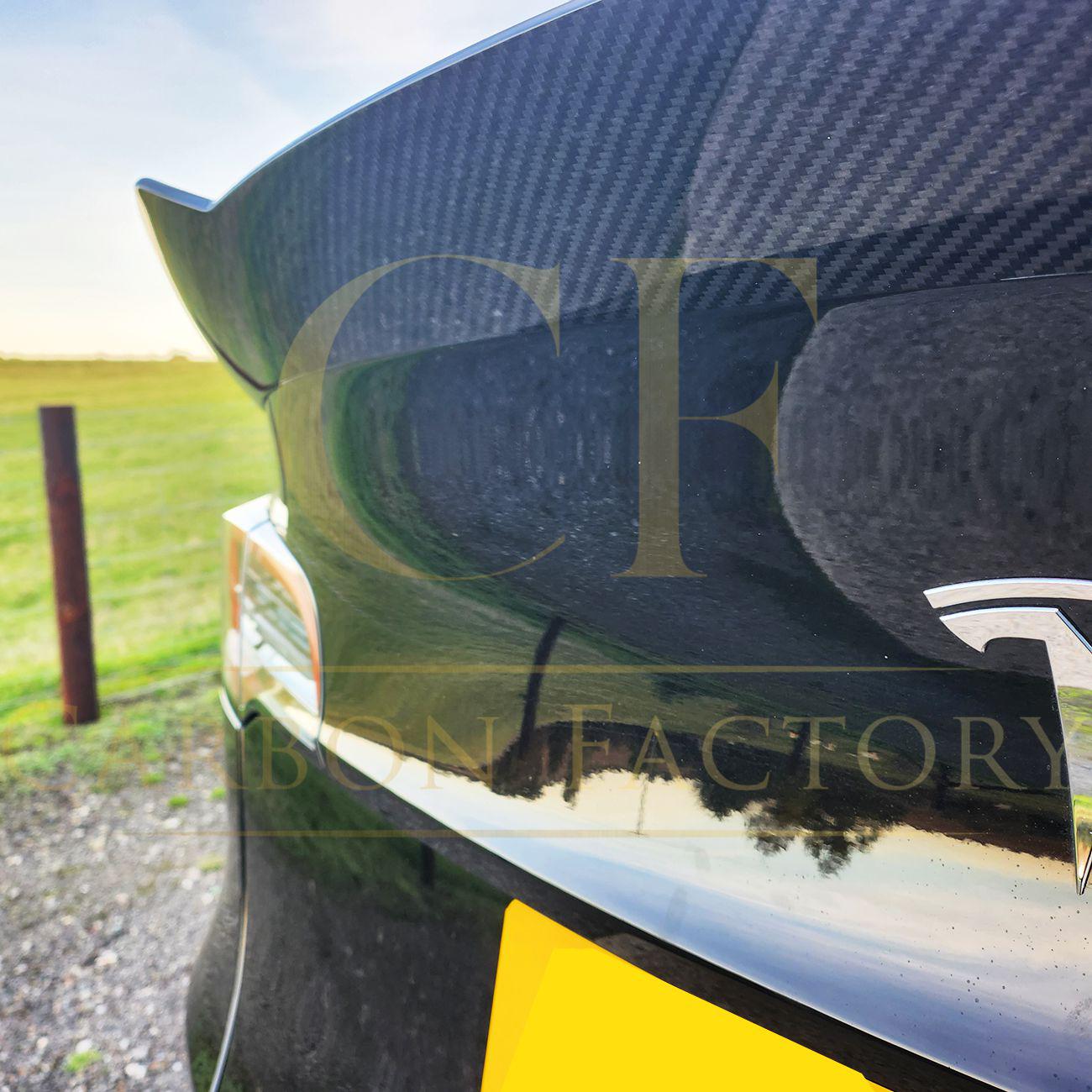 V Style Pre-Preg Carbon Fibre Rear Spoiler for Tesla Model Y 19-23-Carbon Factory
