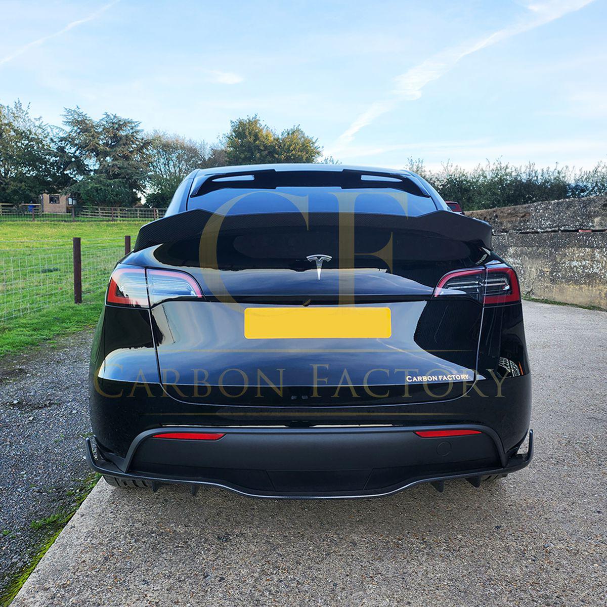 V Style Pre-Preg Carbon Fibre Rear Spoiler for Tesla Model Y 19-23-Carbon Factory