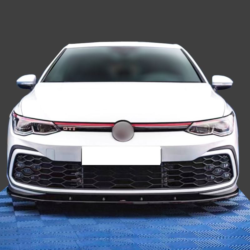 V1 Style Gloss Black Front Splitter for VW Golf MK8 GTI / R-LINE 21-23-Carbon Factory
