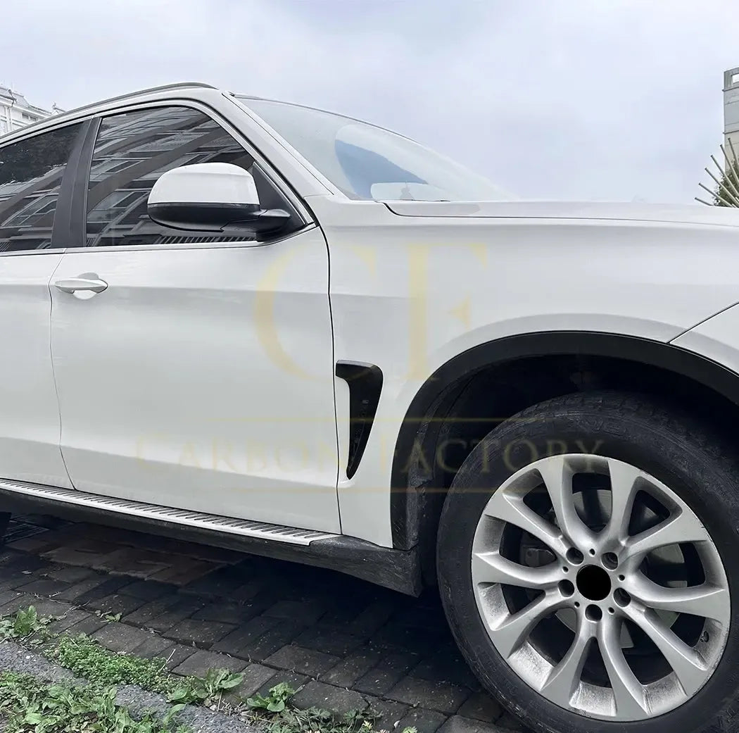 V2 Gloss Black Side Vent Fender Trims for BMW F15 X5 14-18-Carbon Factory