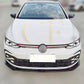 V2 Style Gloss Black Front Splitter for VW Golf MK8 GTI / R-LINE 21-23-Carbon Factory