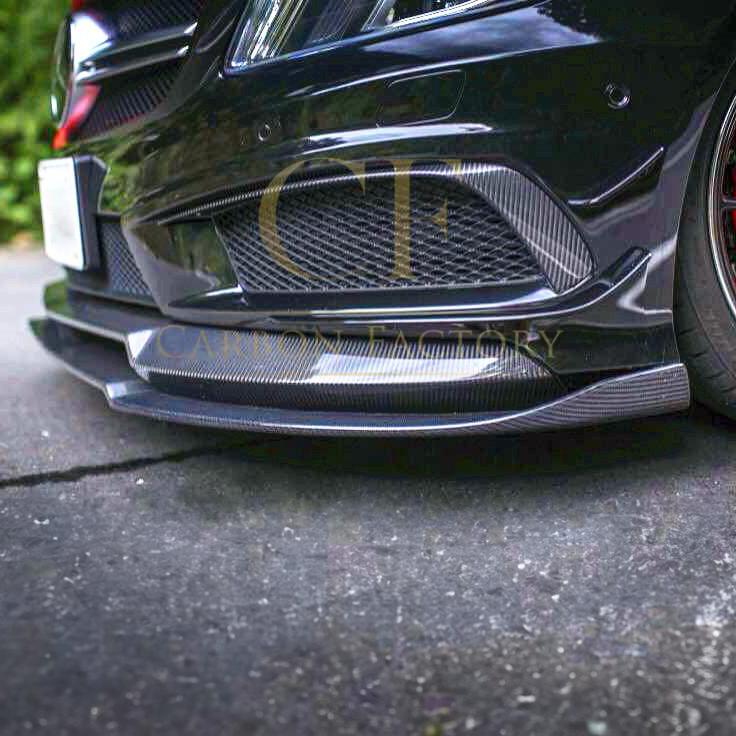 VRS Style Carbon Fibre Front Splitter for Mercedes Benz W176 A Class & A45 13-15-Carbon Factory