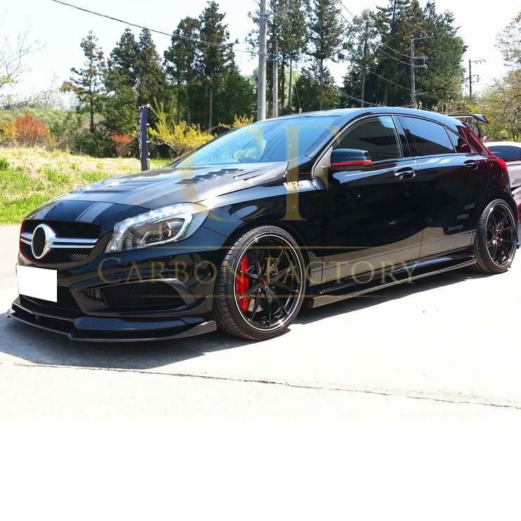 VRS Style Carbon Fibre Front Splitter for Mercedes Benz W176 A Class & A45 13-15 - Carbon Factory