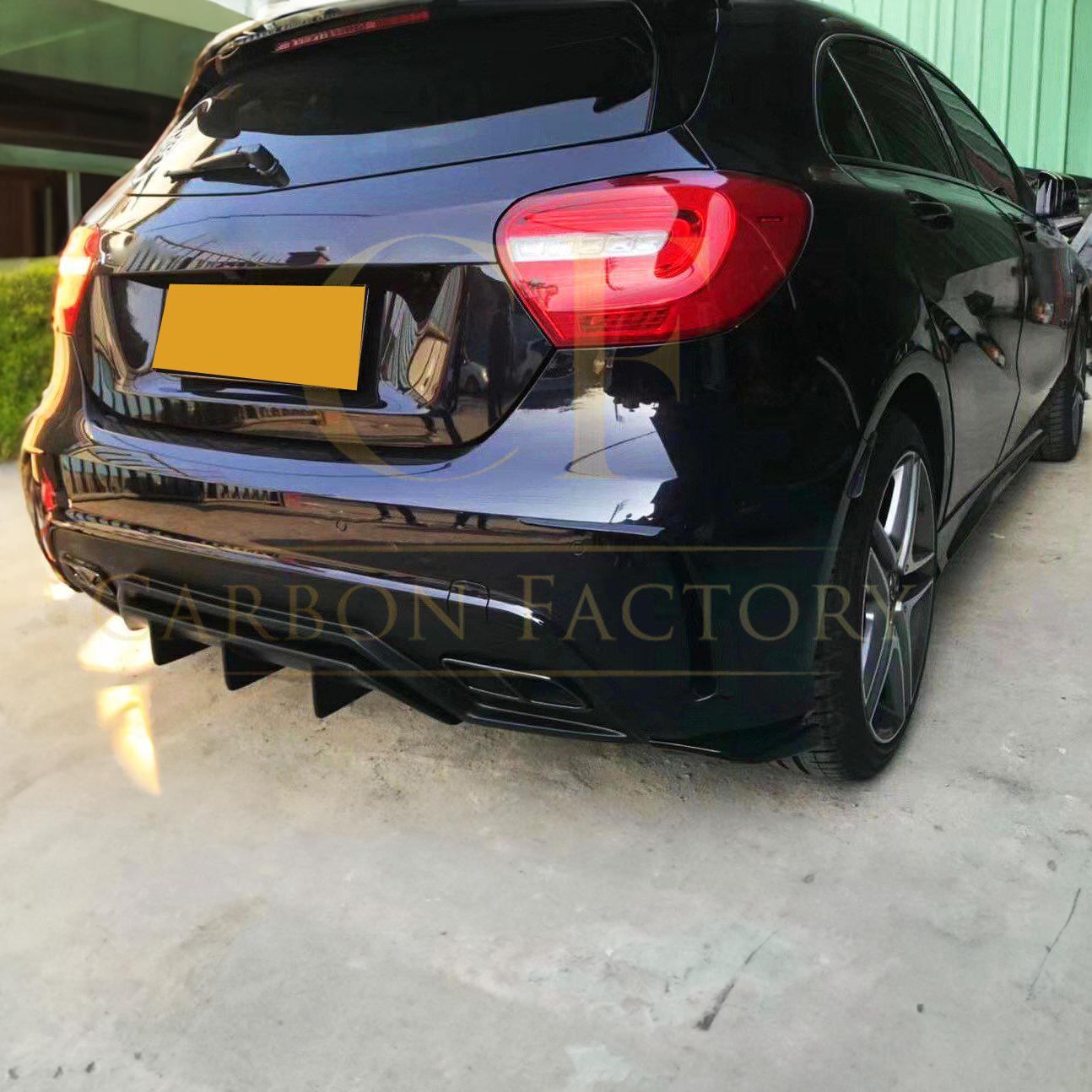 VRS Style Carbon Fibre Rear Diffuser for Mercedes Benz W176 A Class & A45 13-18-Carbon Factory