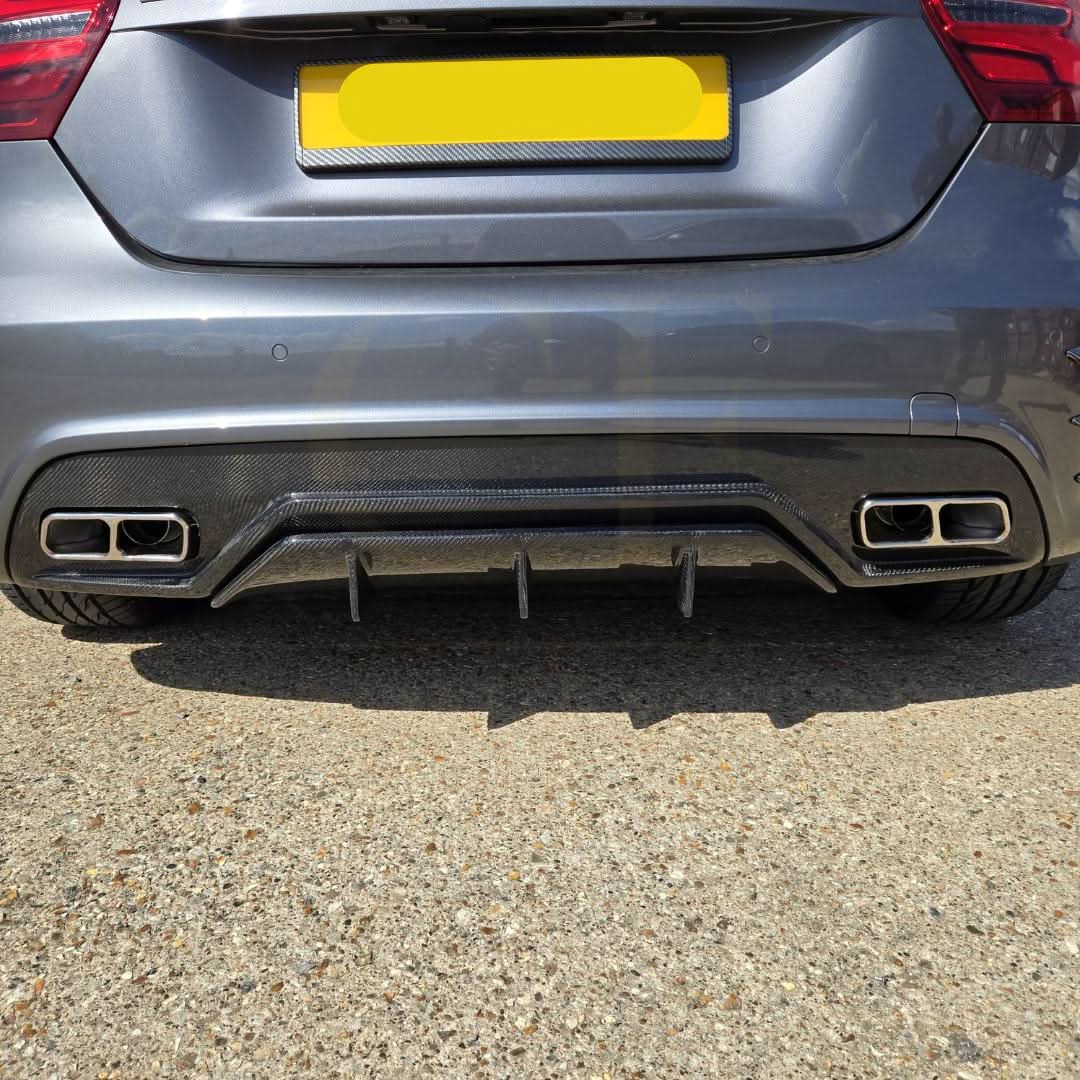 VRS Style Carbon Fibre Rear Diffuser for Mercedes Benz W176 A Class & A45 13-18 - Carbon Factory
