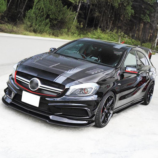 VRS Style Carbon Fibre Side Skirts for Mercedes Benz W176 A Class C117 Coupe 13-18-Carbon Factory