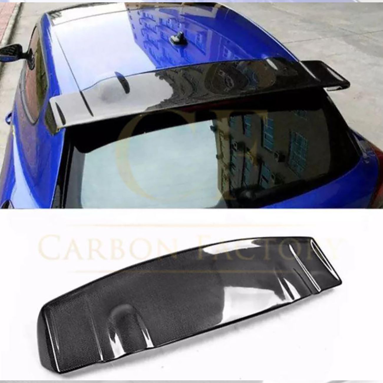 VT Style Carbon Fibre Roof Spoiler for VW Scirocco 09-14-Carbon Factory