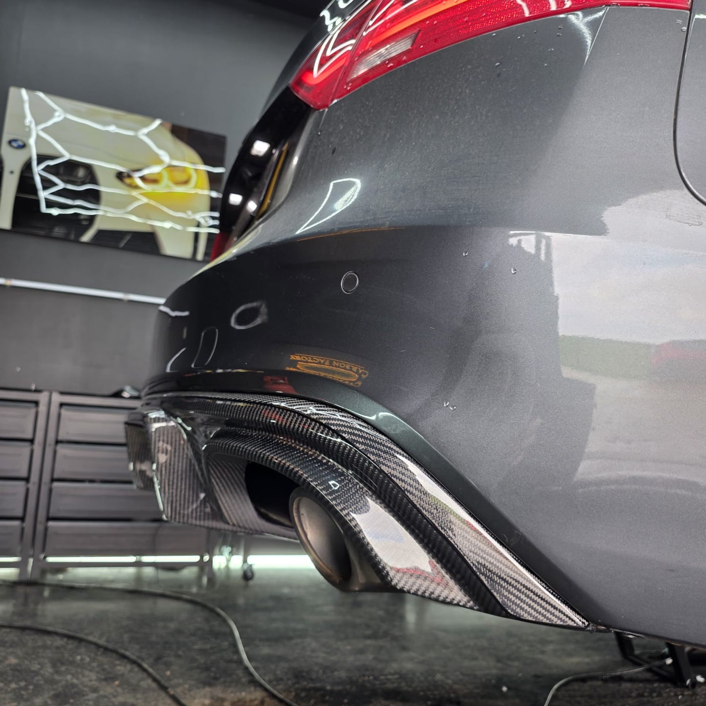 RS Style Carbon Fibre Rear Diffuser for Audi B8.5 S5 & A5 S Line 11-16