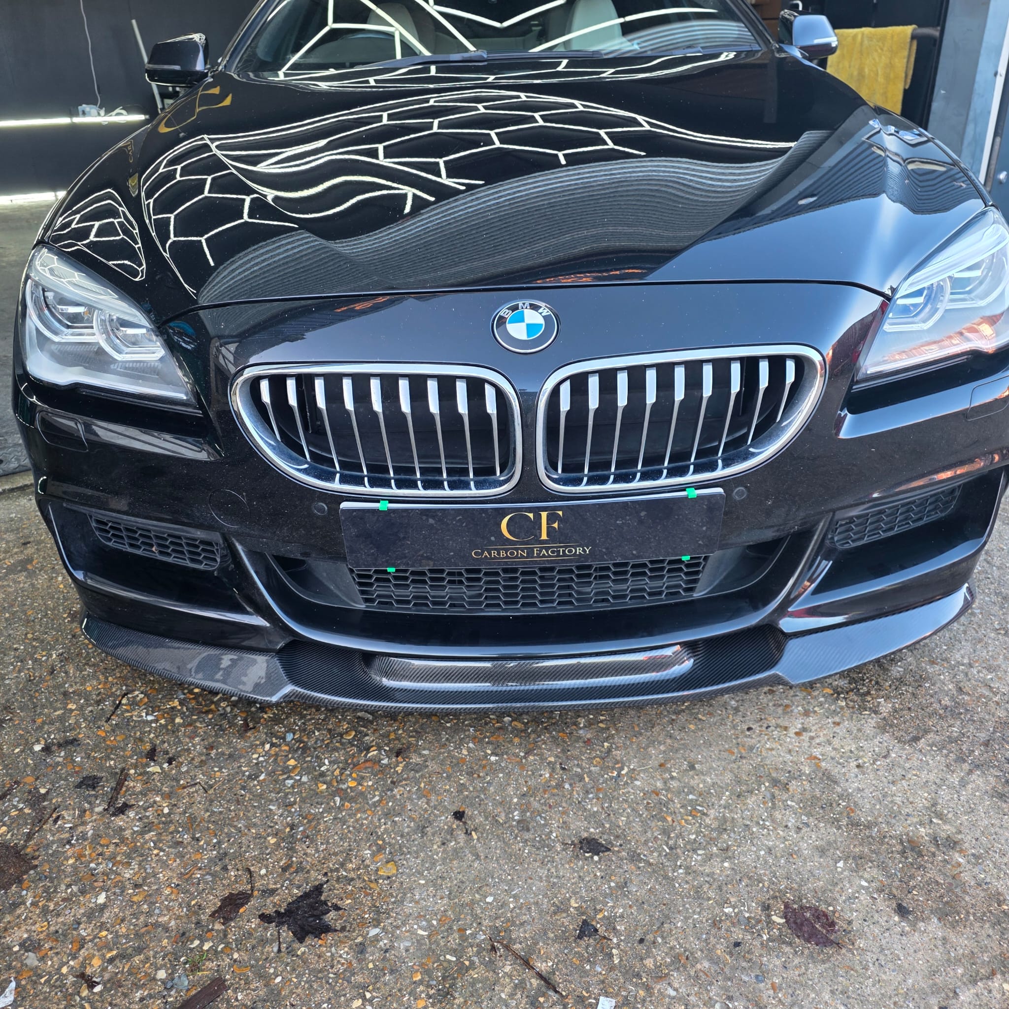 V Style Carbon Fibre Front Splitter for BMW F06 F12 F13 6 Series 11-18 - Carbon Factory