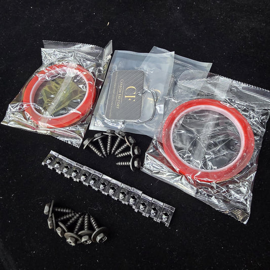 Carbon Factory Splitter Bolt-On Kit | High-Strength Tape & Self-Tapping Bolts - Carbon Factory