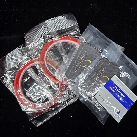Carbon Factory Spoiler & Trim Fitting Kit | Automotive Grade Clear Tapes + Adhesion Promoter - Carbon Factory