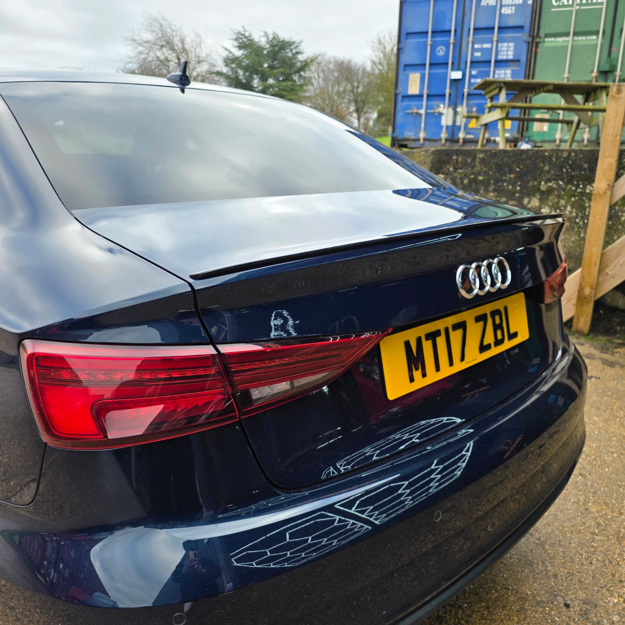P Style Gloss Black Boot Spoiler for Audi A3 8V S3 RS3 Saloon 13-20 - Carbon Factory
