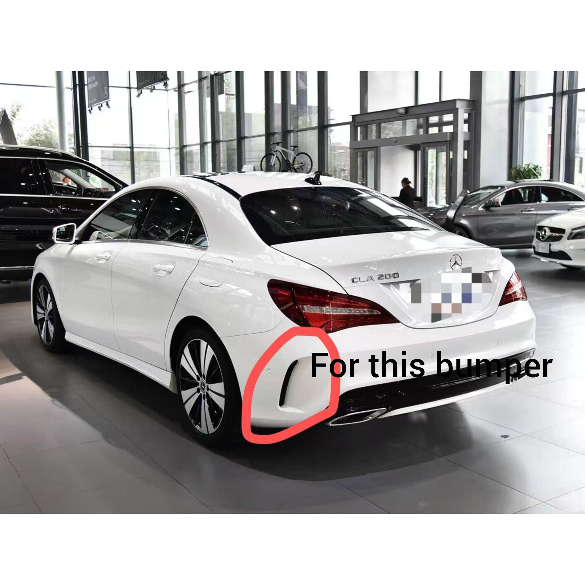 AMG Style Gloss Black Rear Diffuser & Exhaust Tips for Mercedes Benz W117 CLA 16-18 - Carbon Factory