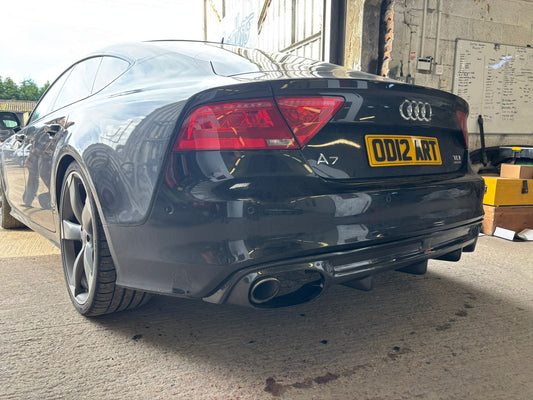 V Style Carbon Fibre Rear Diffuser for Audi 4G A7 S Line 10-14 - Carbon Factory