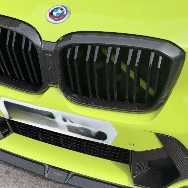 Double Slat Pre-Preg Carbon Fibre Front Grille for BMW F97 X3M F98 X4M LCI 22-26 - Carbon Factory
