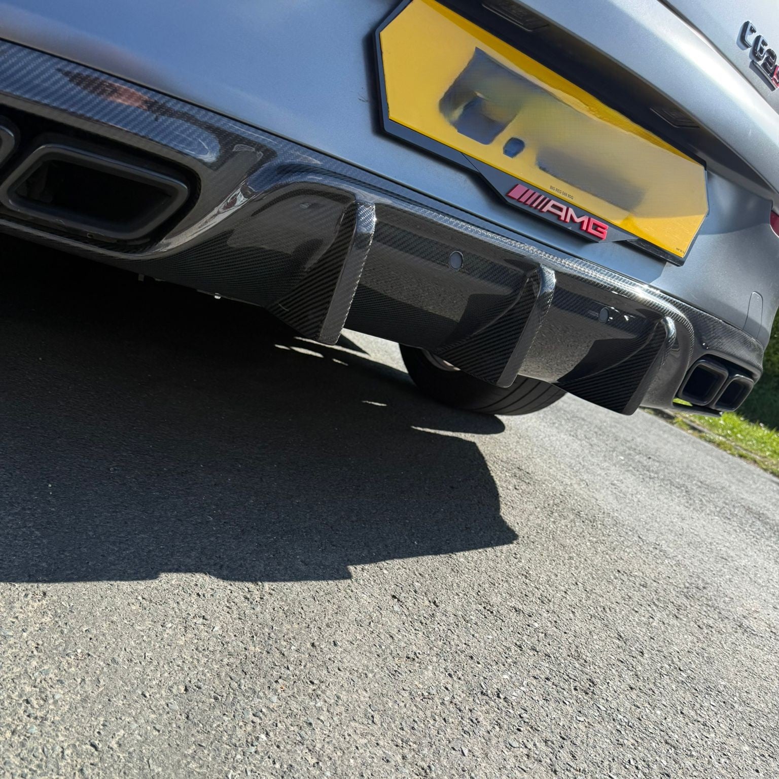 Big Fin Style Carbon Fibre Rear Diffuser for Mercedes W205 C63 2 Door 15-21 - Carbon Factory