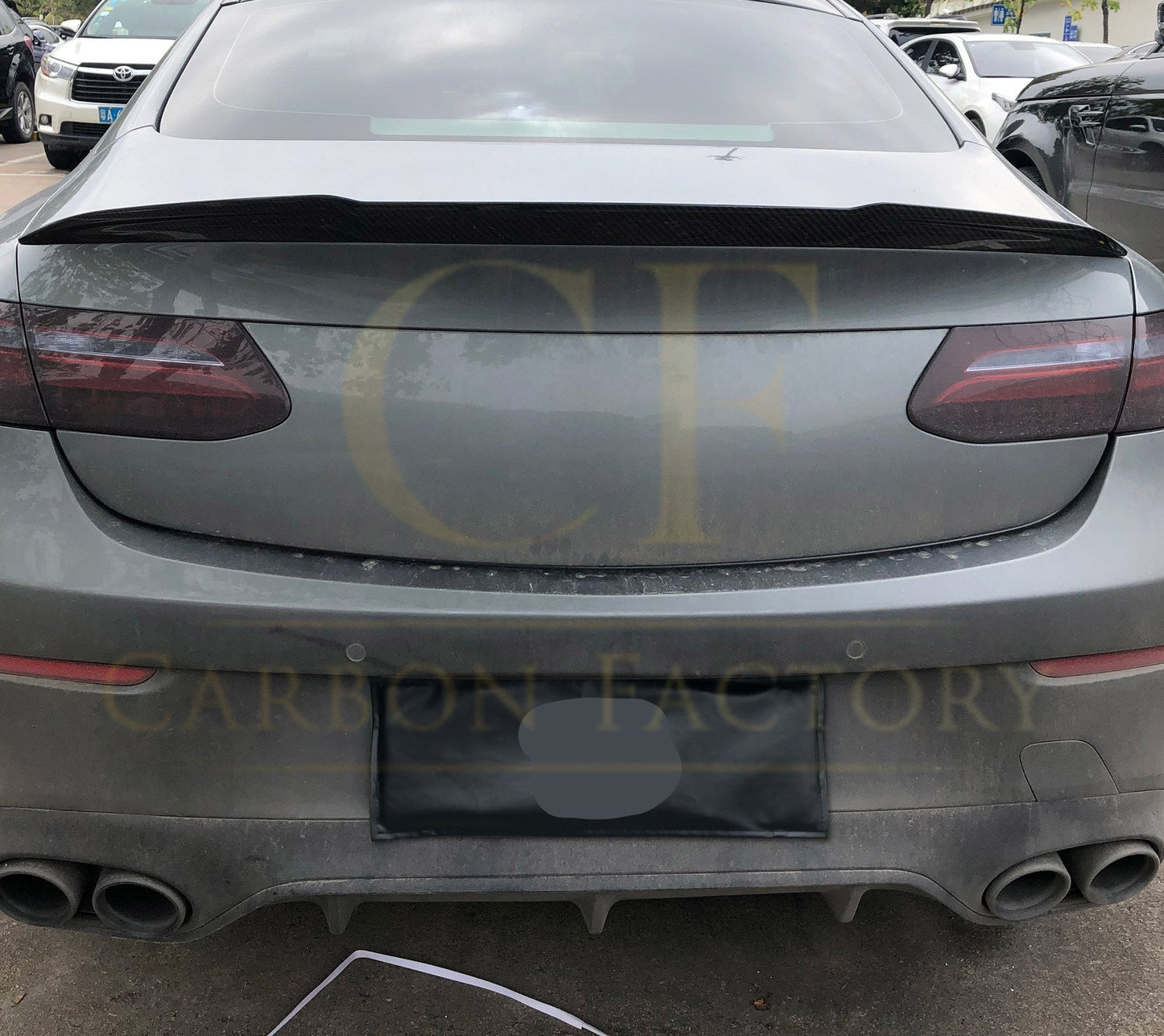 X Style Pre-Preg Carbon Fibre Boot Spoiler for Mercedes Benz C238 E Class Coupe 17-Present-Carbon Factory