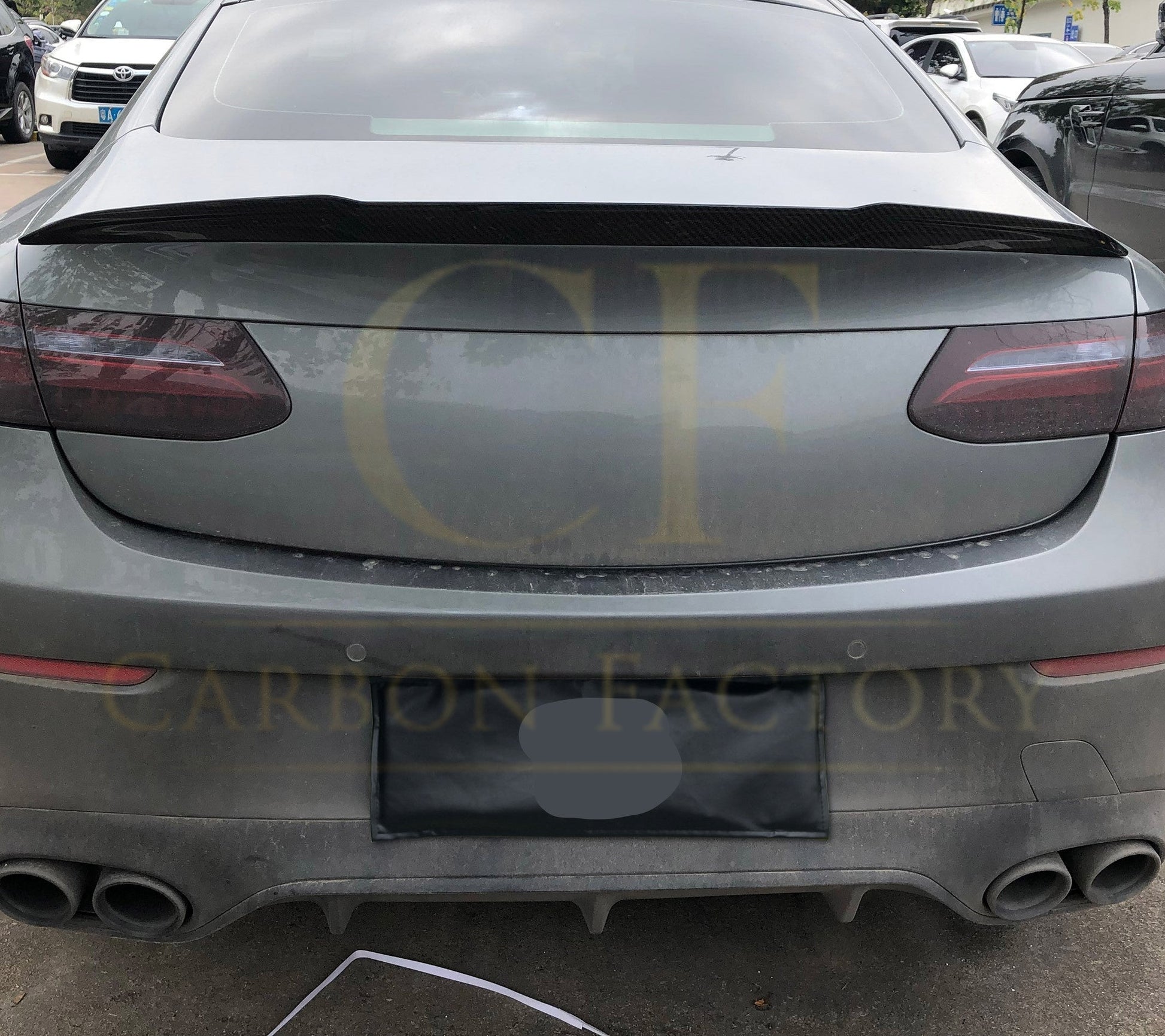 X Style Pre-Preg Carbon Fibre Boot Spoiler for Mercedes Benz C238 E Class Coupe 17-Present-Carbon Factory
