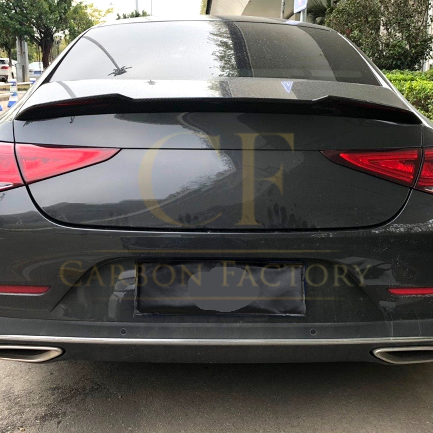 X Style Pre-Preg Carbon Fibre Boot Spoiler for Mercedes Benz C257 CLS Saloon 20-Present-Carbon Factory