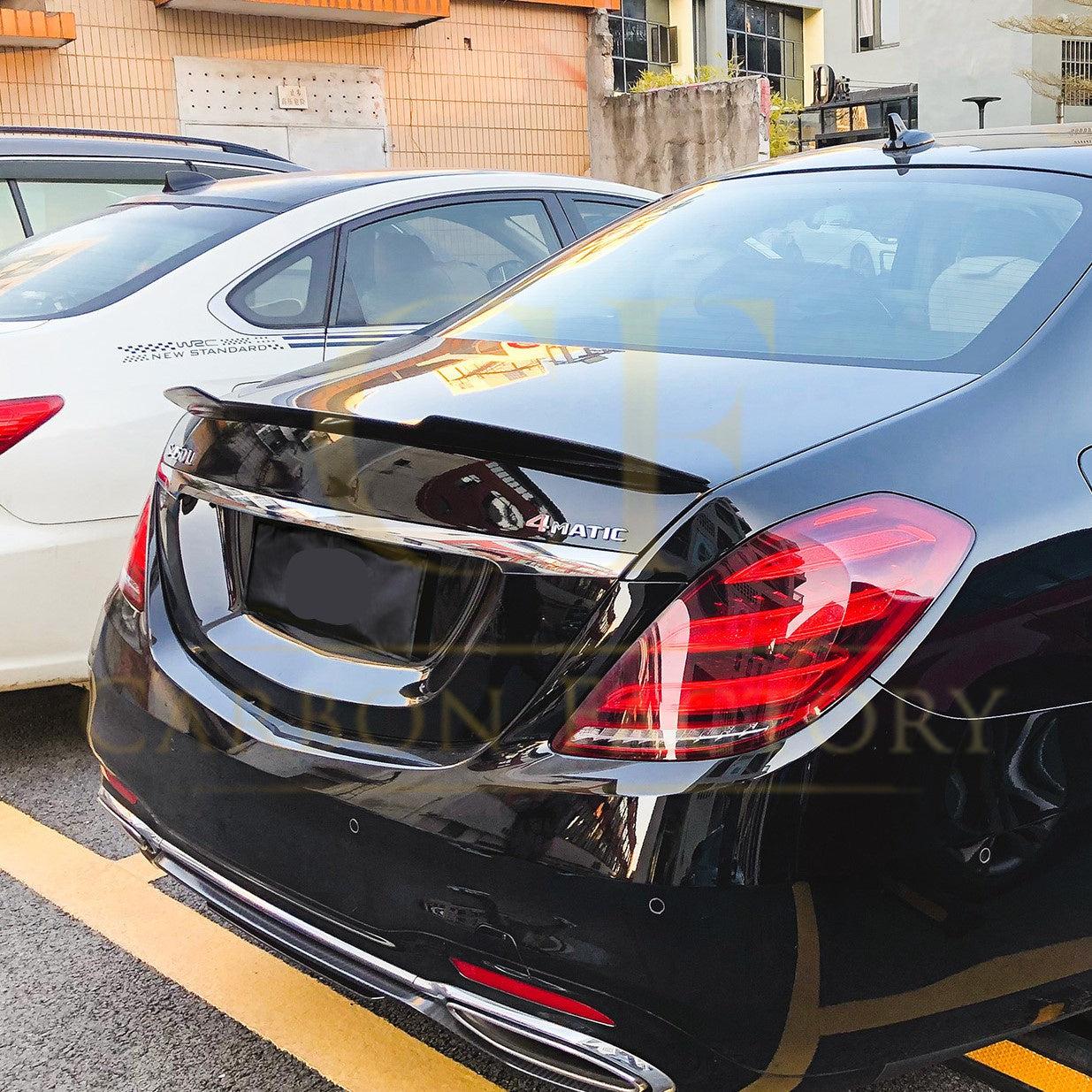 X Style Pre-Preg Carbon Fibre Boot Spoiler for Mercedes Benz W222 S Class Saloon 14-20-Carbon Factory