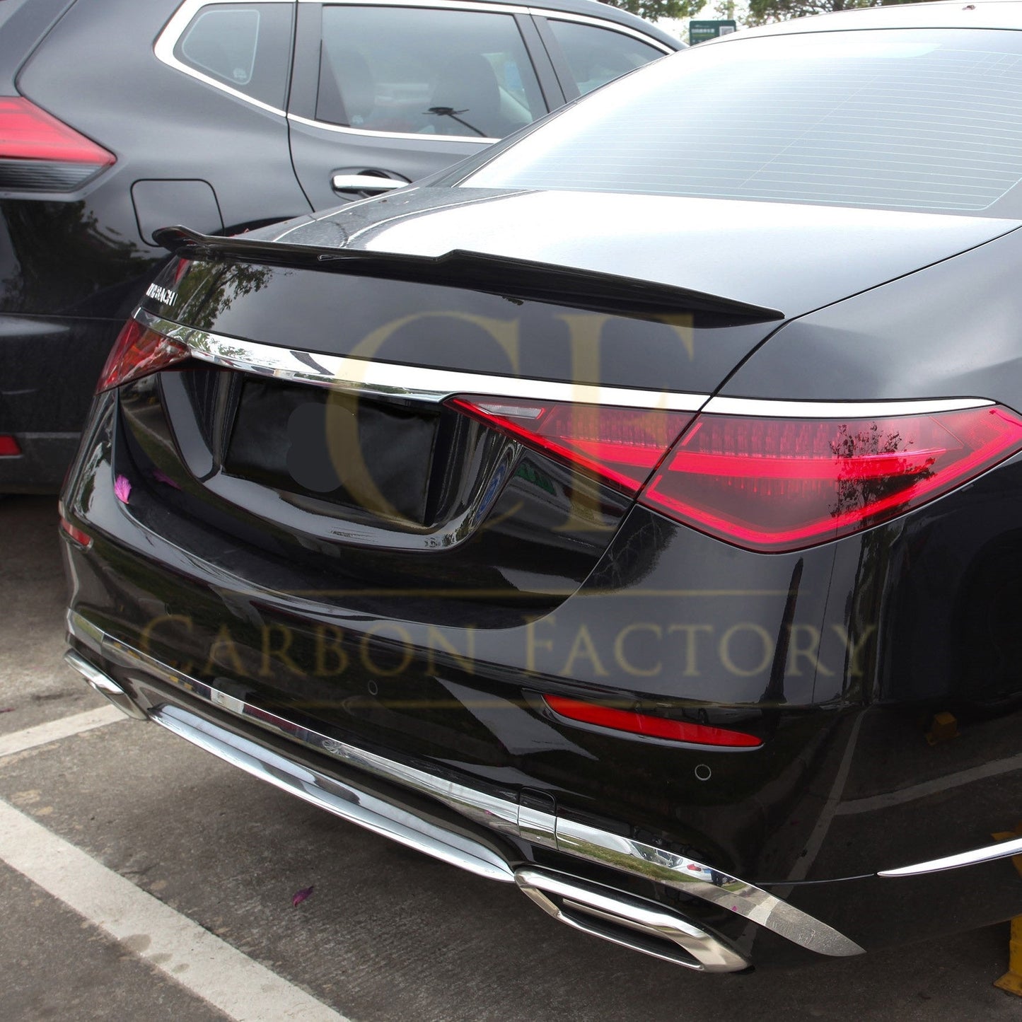 X Style Pre-Preg Carbon Fibre Boot Spoiler for Mercedes Benz W223 S Class Saloon 19-Present-Carbon Factory