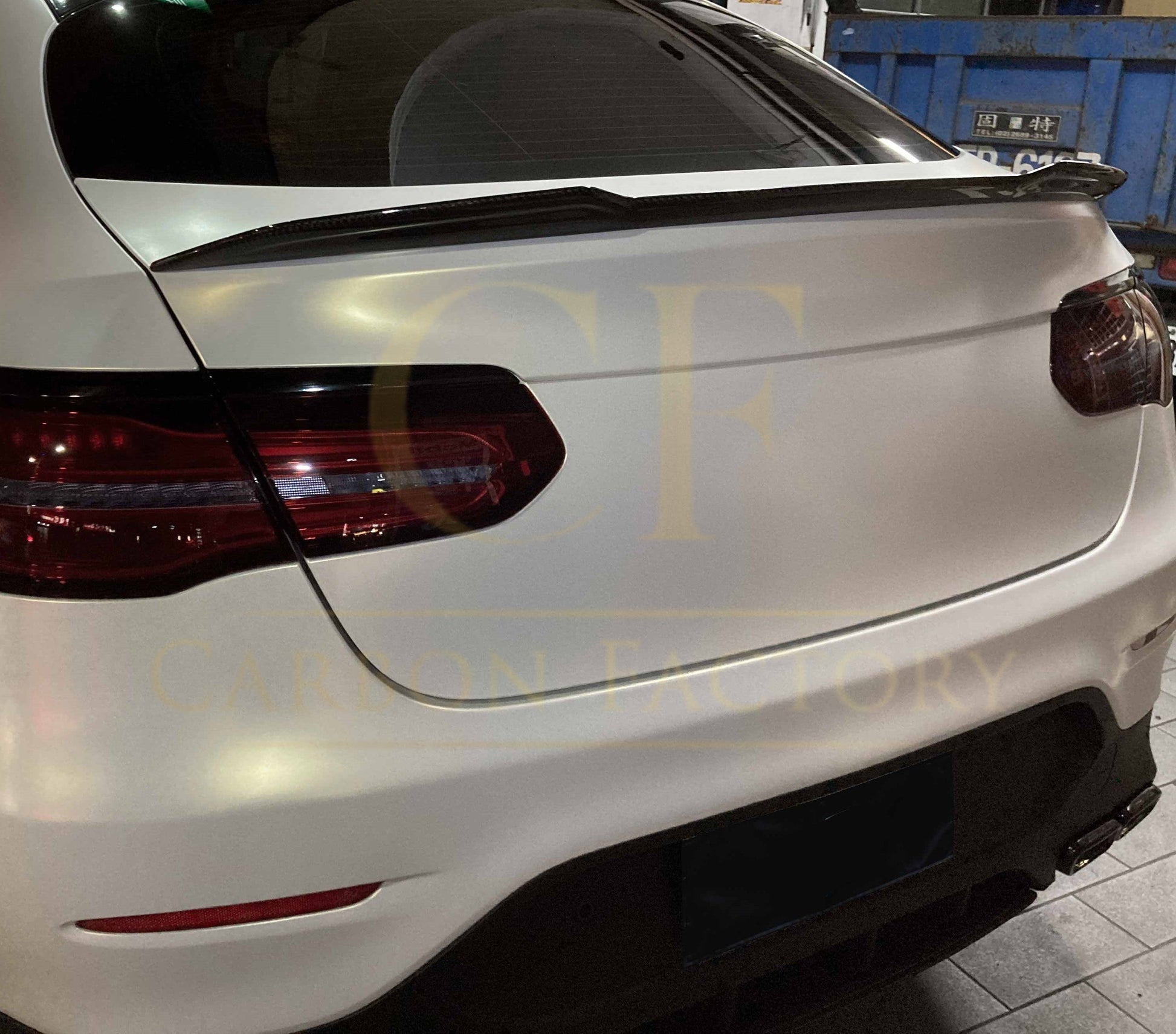 X Style Pre-Preg Carbon Fibre Boot Spoiler for Mercedes Benz W253 GLC Saloon 16-23-Carbon Factory