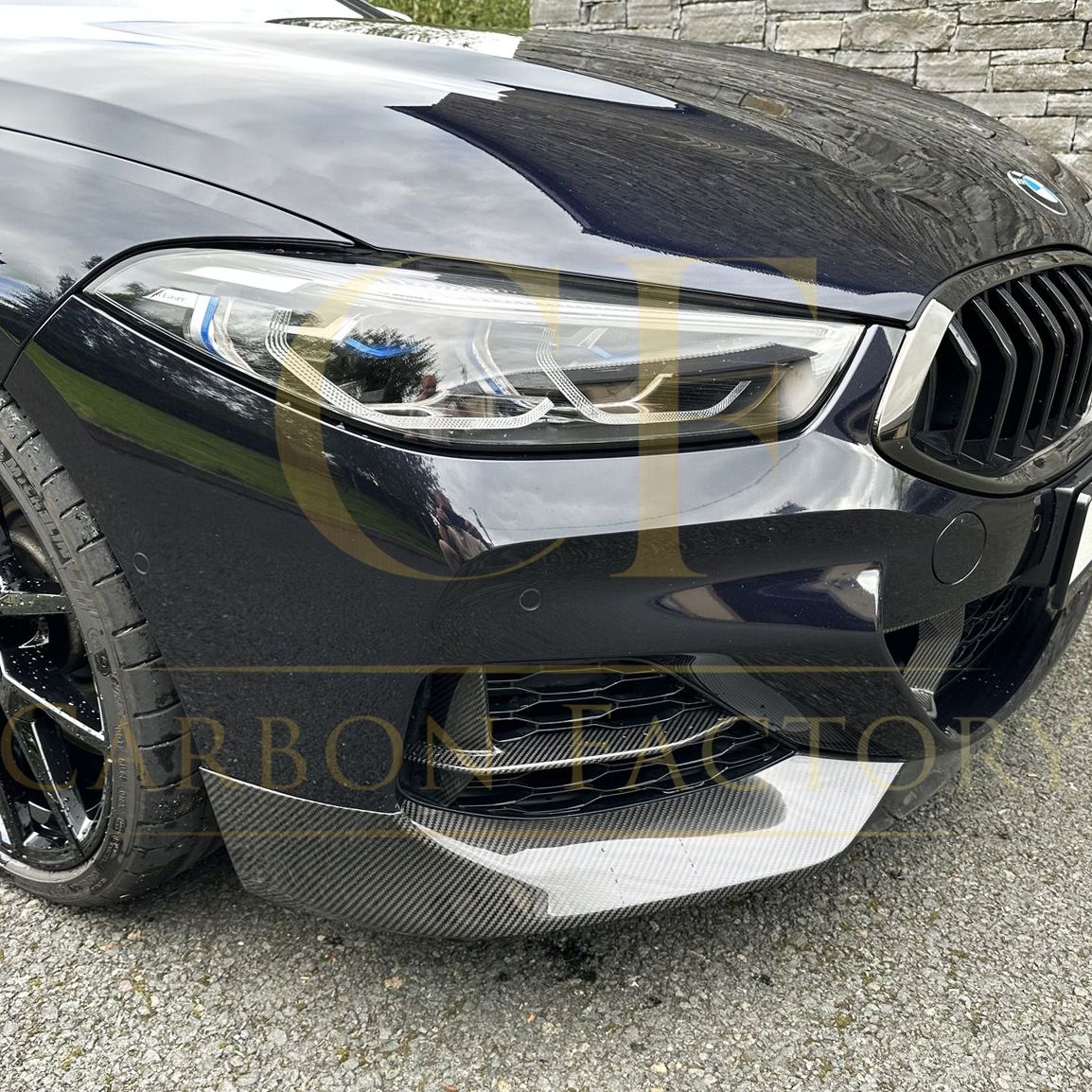 X Style Pre-Preg Carbon Fibre Front Splitter for BMW G14 G15 G16 8 Series 20-24-Carbon Factory
