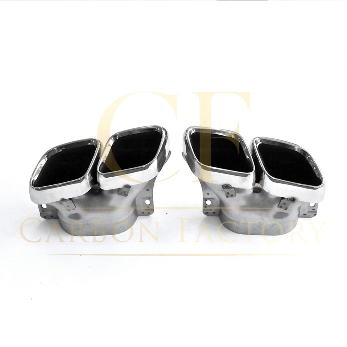 Z Style Gloss Black Rear Diffuser & Exhaust Tips for Mercedes Benz W205 C Class & C63 Saloon & Estate 15-21-Carbon Factory