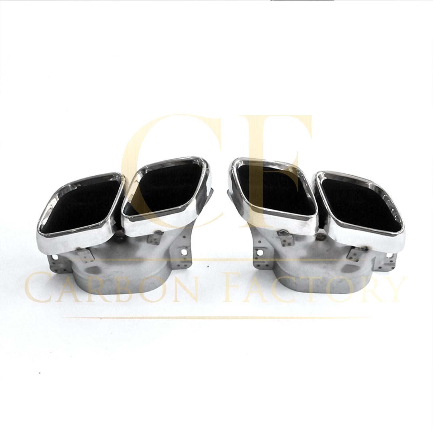 Z Style Gloss Black Rear Diffuser & Exhaust Tips for Mercedes Benz W205 C Class & C63 Saloon & Estate 15-21-Carbon Factory