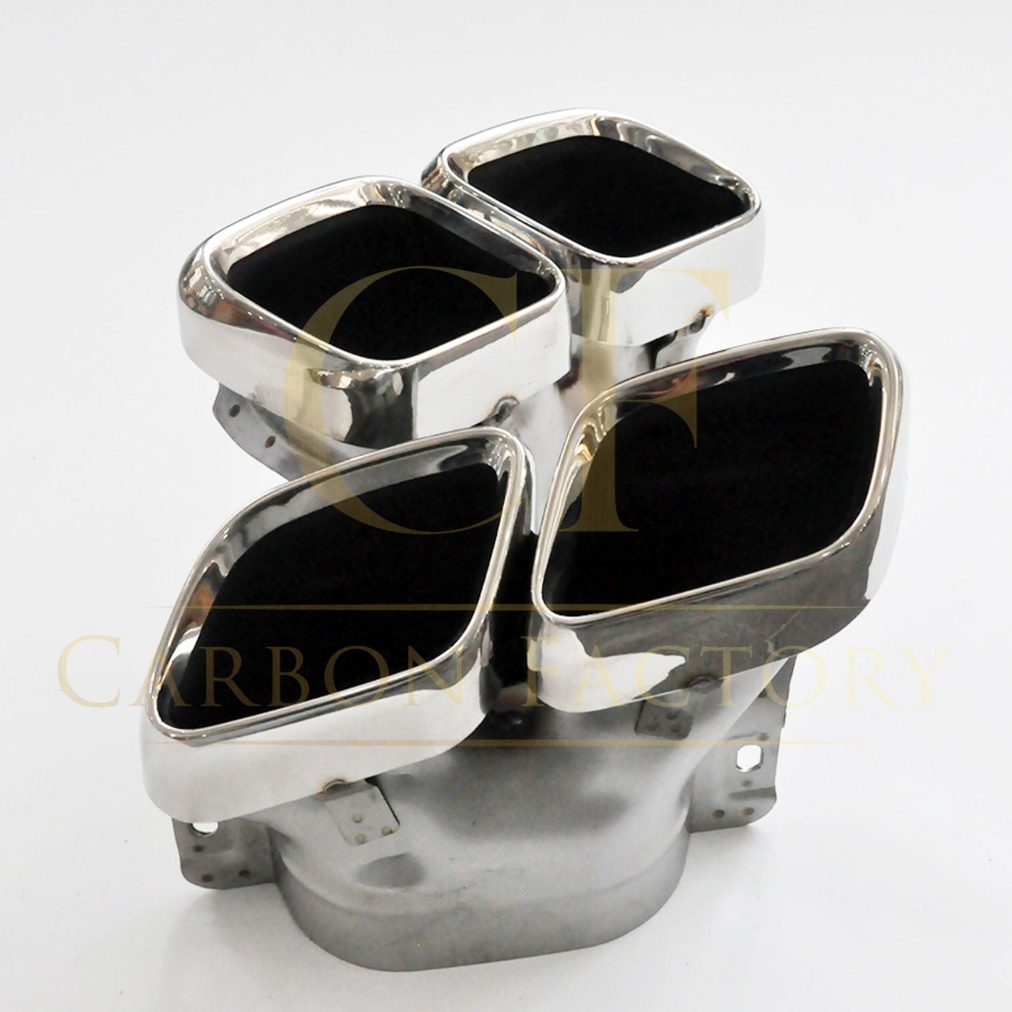 Z Style Gloss Black Rear Diffuser & Exhaust Tips for Mercedes Benz W205 C Class & C63 Saloon & Estate 15-21-Carbon Factory