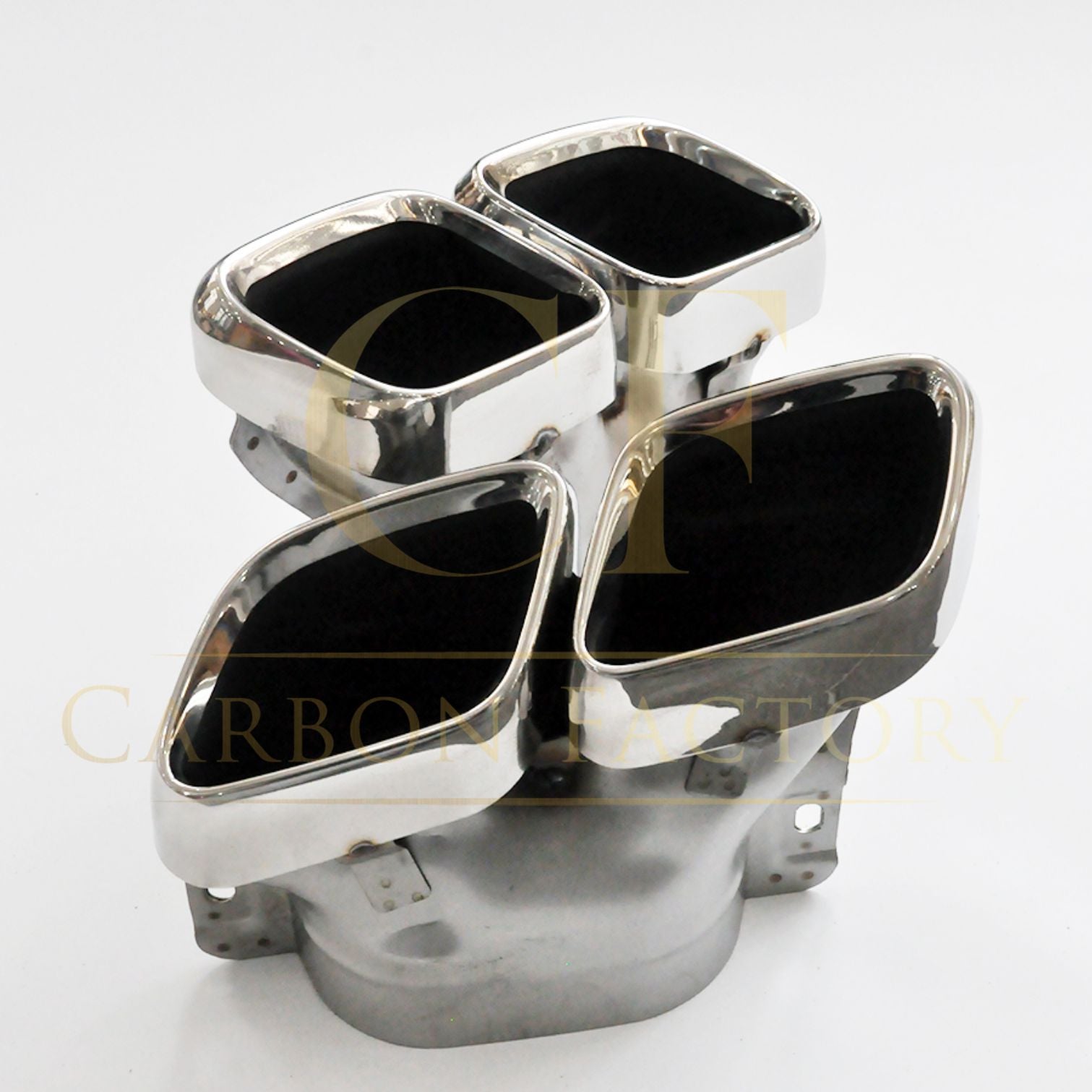 Z Style Gloss Black Rear Diffuser & Exhaust Tips for Mercedes Benz W205 C Class & C63 Saloon & Estate 15-21-Carbon Factory