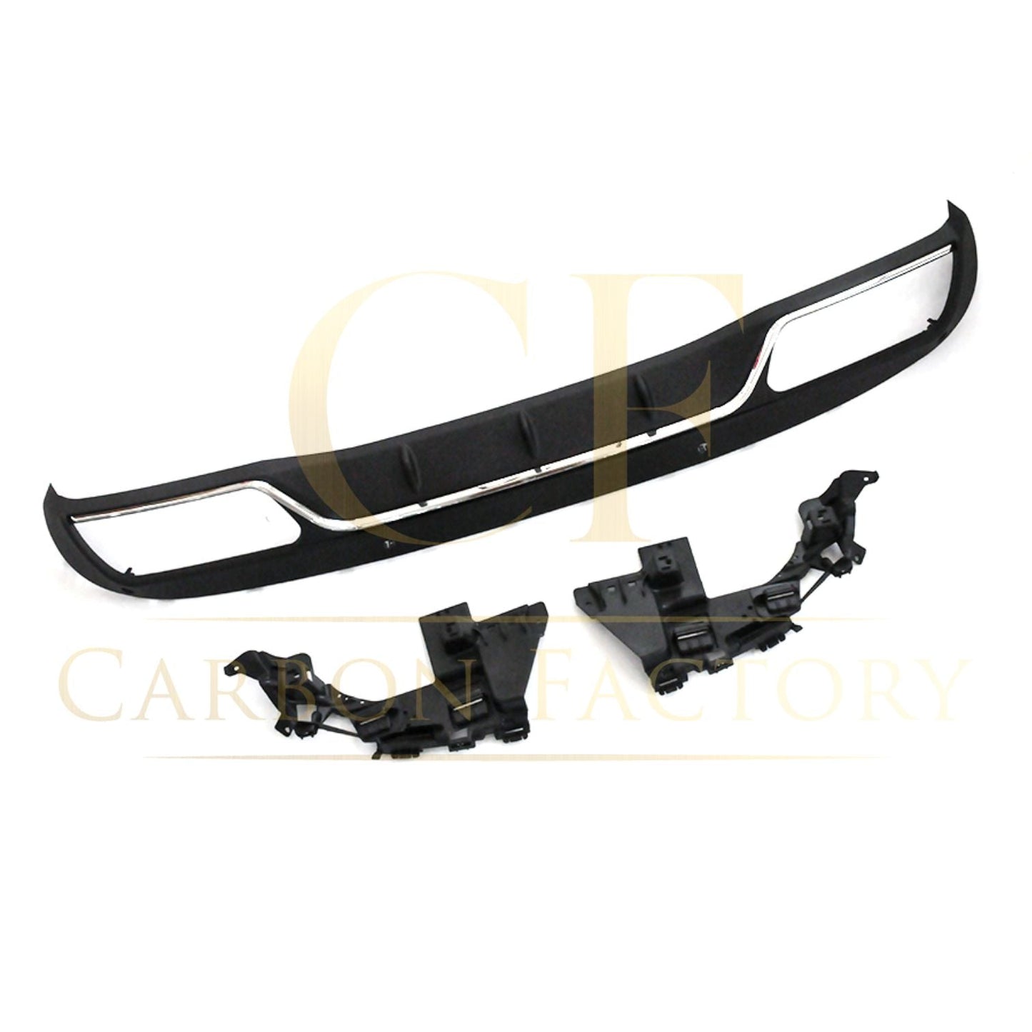 Z Style Gloss Black Rear Diffuser & Exhaust Tips for Mercedes Benz W205 C Class & C63 Saloon & Estate 15-21-Carbon Factory