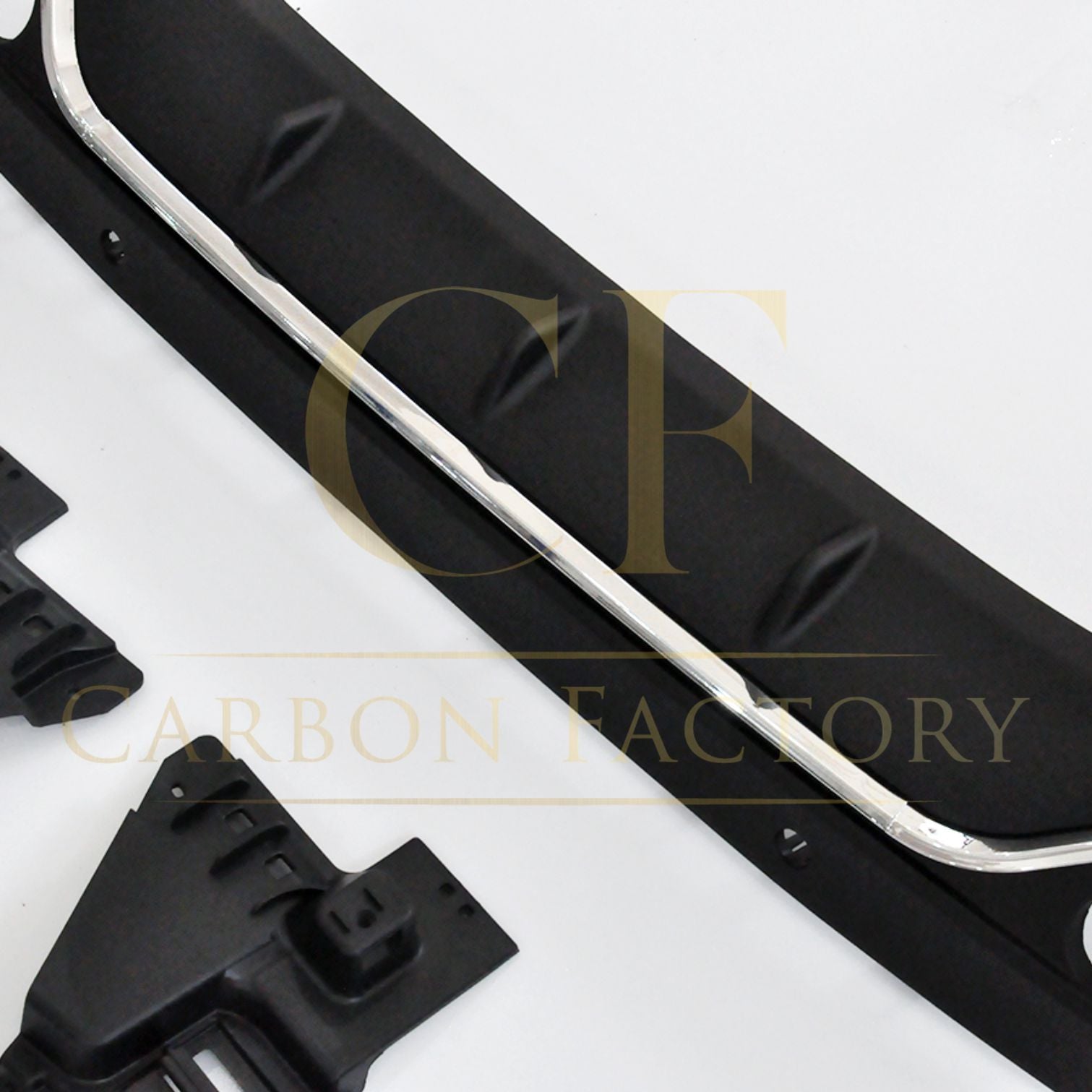 Z Style Gloss Black Rear Diffuser & Exhaust Tips for Mercedes Benz W205 C Class & C63 Saloon & Estate 15-21-Carbon Factory