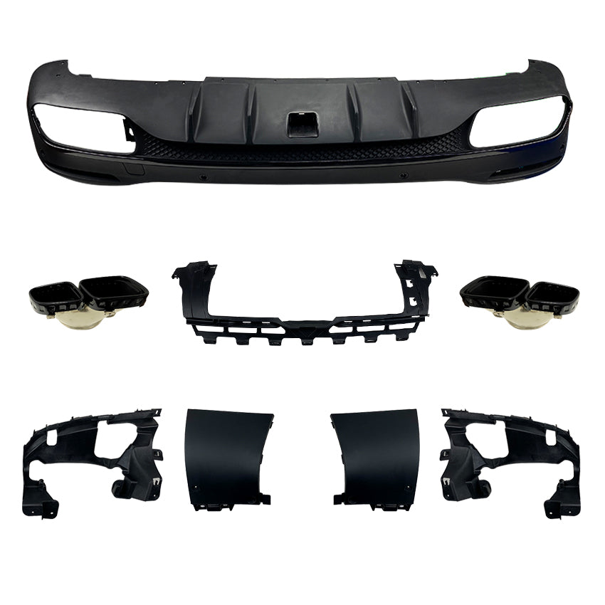 GLE63 Style Gloss Diffuser with exhaust tips for Mercedes Benz W167 GLE SUV 19-26