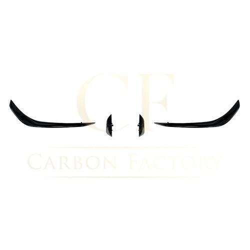 Gloss Black Front Canards Set for Mercedes Benz W118 CLA AMG 19-23