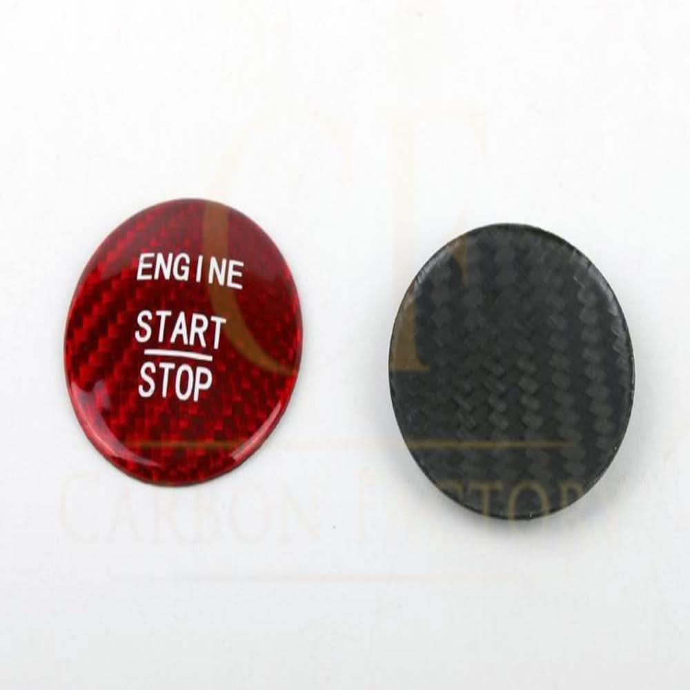 Carbon Fibre universal keyless Go engine start button for Mercedes Benz vehicles, showcasing a sleek, modern car accessory.