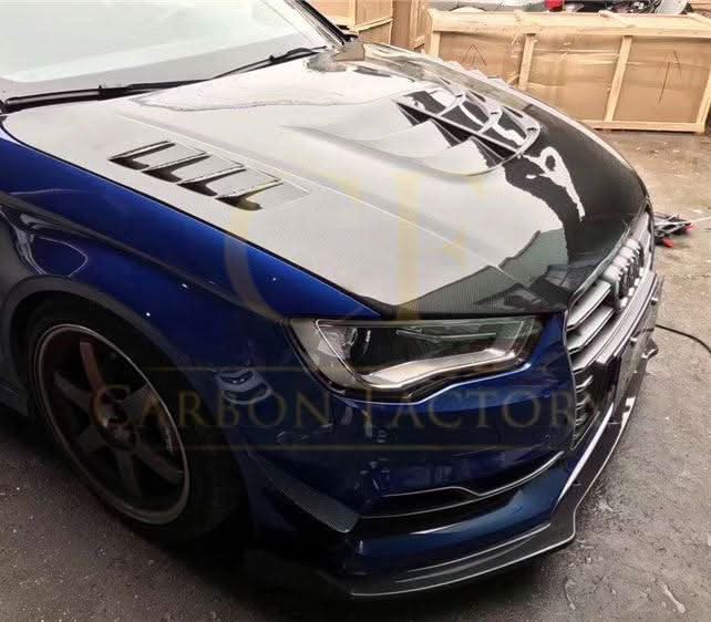 RS Style Carbon Fibre Bonnet for Audi A3 S3 13-19 - Carbon Factory