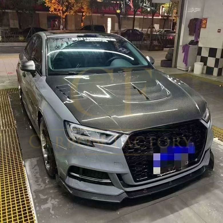 RS Style Carbon Fibre Bonnet for Audi A3 S3 13-19 - Carbon Factory