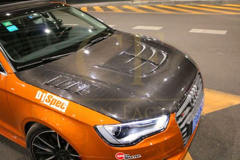 RS Style Carbon Fibre Bonnet for Audi A3 S3 13-19 - Carbon Factory