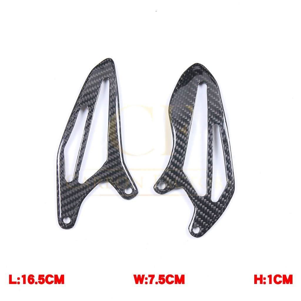 Pre-preg Carbon Fibre Rear Heel Plates for Yamaha R7 2022-Present - Carbon Factory