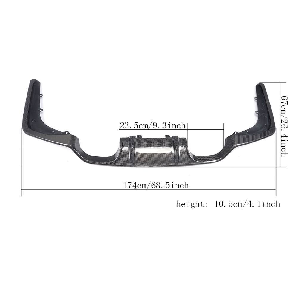3D Style Carbon Fibre Rear Diffuser for BMW F80 M3 F82 F83 M4 14-20 - Carbon Factory