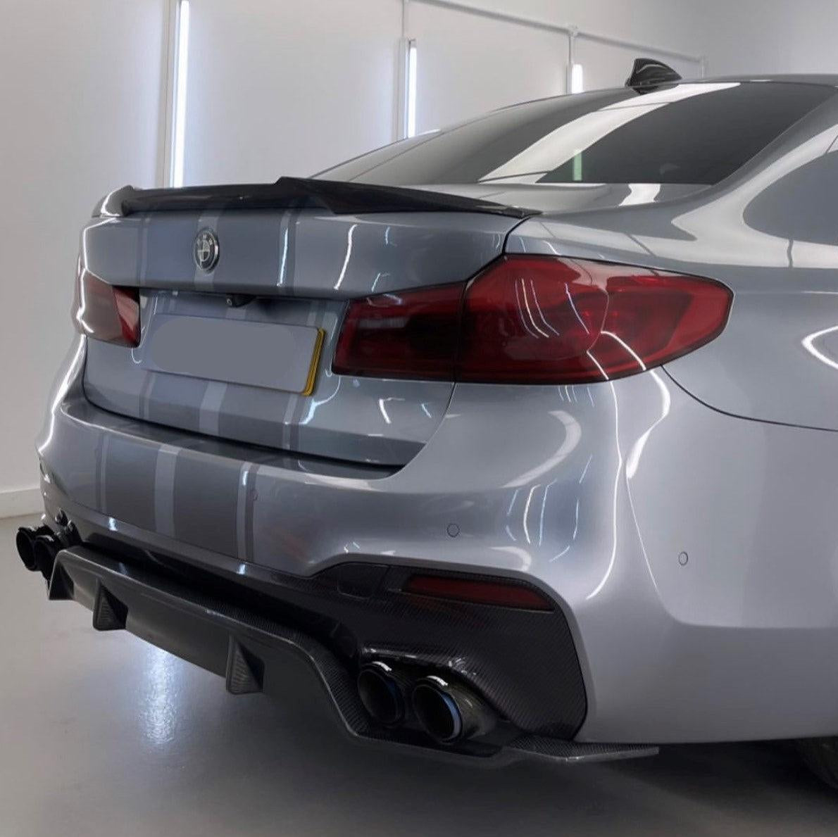 3D Style Carbon Fibre Rear Diffuser for BMW G30 G31 5 Series M Sport 17-23 - Carbon Factory