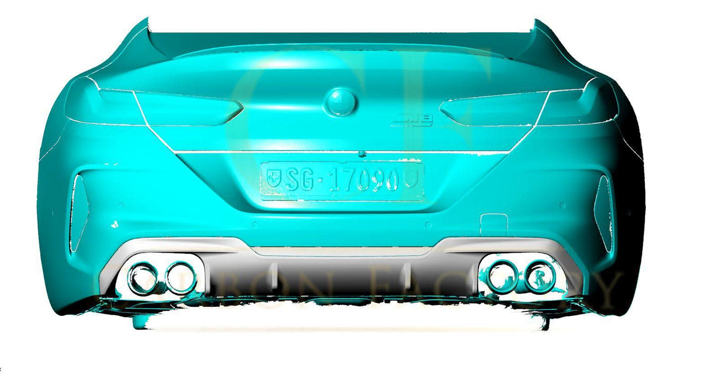 AC Style Carbon Fibre Rear Diffuser for BMW F91 F92 F93 M8 18-Present - Carbon Factory