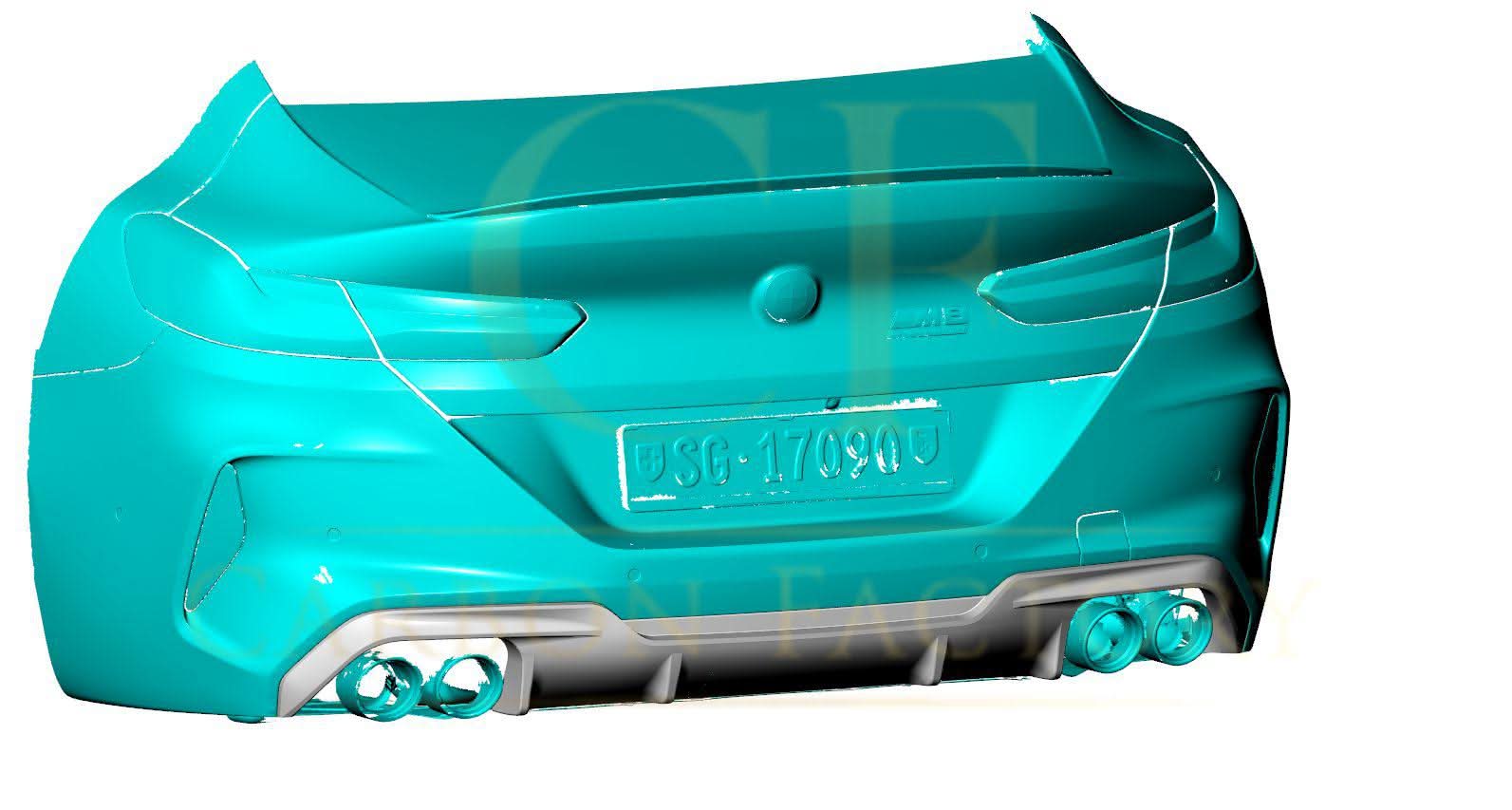 AC Style Carbon Fibre Rear Diffuser for BMW F91 F92 F93 M8 18-Present - Carbon Factory