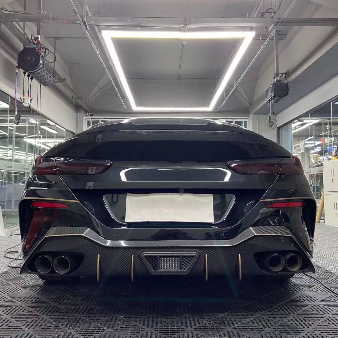 AC Style Carbon Fibre Rear Diffuser for BMW G16 8 Series 4 Door 18-Present - Carbon Factory