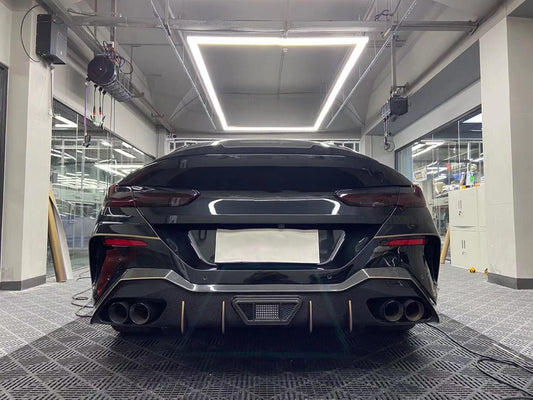 AC Style Carbon Fibre Rear Diffuser for BMW G16 8 Series 4 Door 18-Present - Carbon Factory