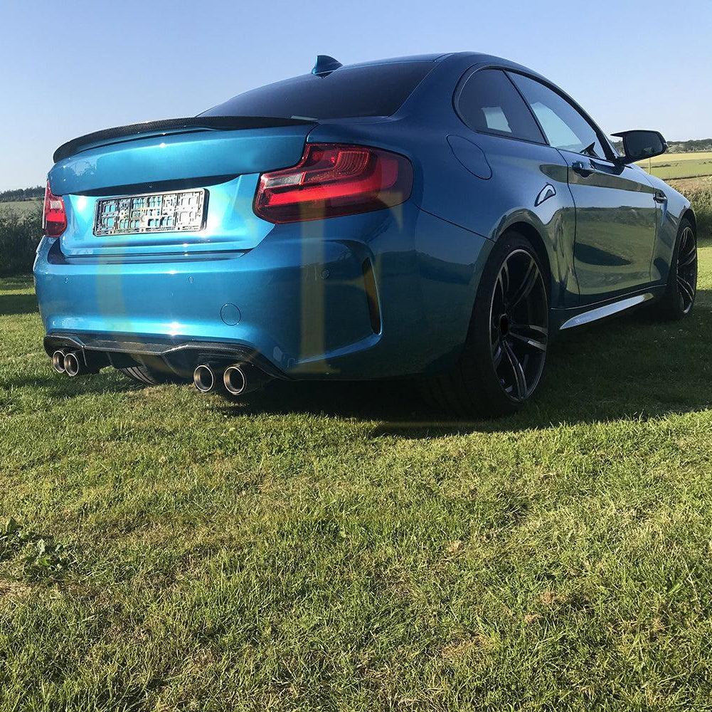Big Fins Style Carbon Fibre Rear Diffuser for BMW F87 F87C M2 16-21 - Carbon Factory