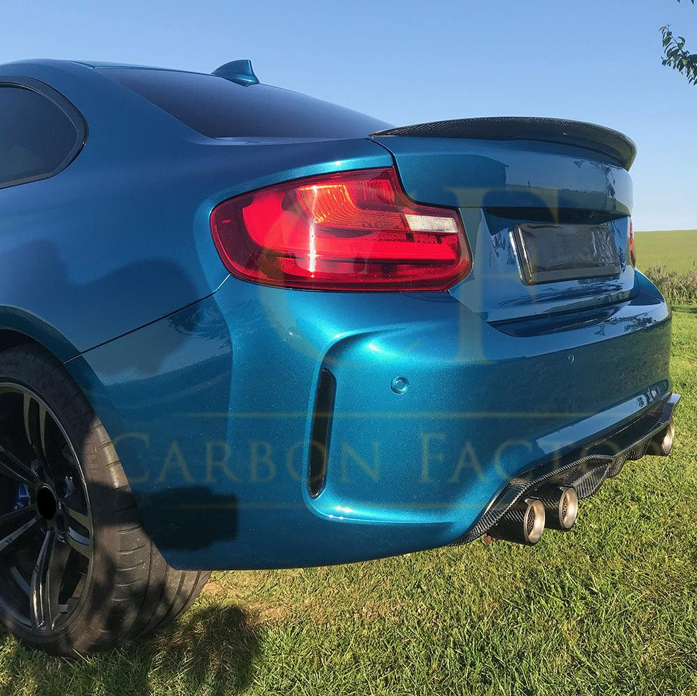 Big Fins Style Carbon Fibre Rear Diffuser for BMW F87 F87C M2 16-21 - Carbon Factory