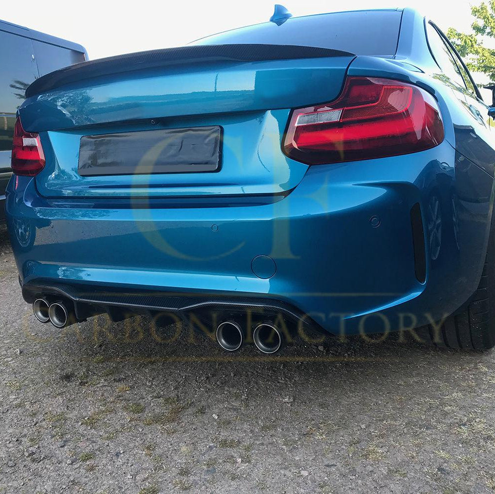 Big Fins Style Carbon Fibre Rear Diffuser for BMW F87 F87C M2 16-21 - Carbon Factory