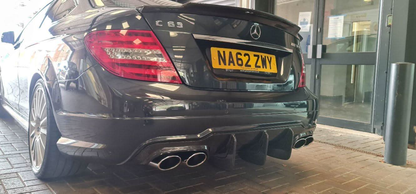 Carbon Fibre Big Fin Rear Diffuser for Mercedes Benz W204 C63 and C Class Facelift 12-14 - Carbon Factory